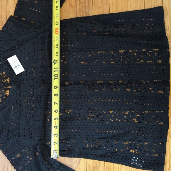 Loft black sheer lacy top - Picture 3 of 8
